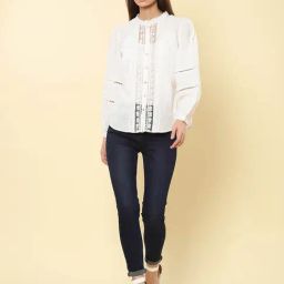 Label Ritu Kumar White Embroidered Top-picture-21