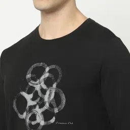 Crimsoune Club Black Regular Fit Printed Sweatshirt image 4