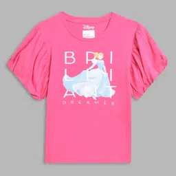 Blue Giraffe Kids Pink Printed T-Shirt-image-54
