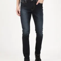 Lee Dark Blue Skinny Fit Lightly Washed Jeans-picture-18