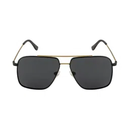 Opium Black Rectangular Polarized Sunglasses for Men image 1