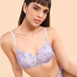 Enamor Purple Non-Wired Padded T-Shirt Bra image 1
