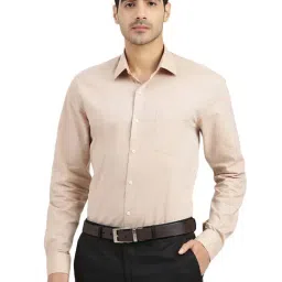 Arrow Beige Cotton Slim Fit Shirt-image-83