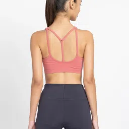 adidas Powder Red Padded Sports Bra image 2