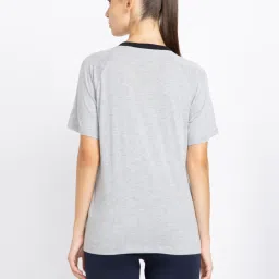 adidas Grey Cotton Regular Fit T-Shirt image 2