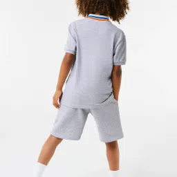 Lacoste Kids Grey Textured Polo T-Shirt image 2