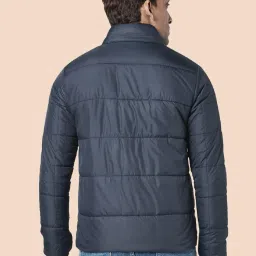 People By Pantaloons Navy Regular Fit Hooded Jacket image 2