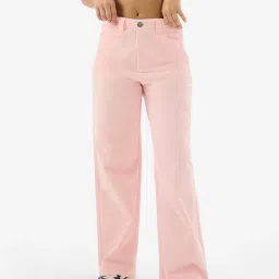 The Souled Store Pink Relaxed Fit Pants image 1