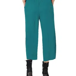 PATRORNA Teal Mid Rise Regular Fit Culottes image 2