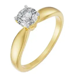 Emori 14k Yellow Gold & Diamond Diana Solitaire Ring-image-17