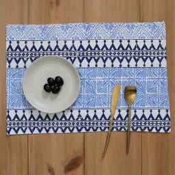 House This Alankaar Blue Cotton Placemat image 1