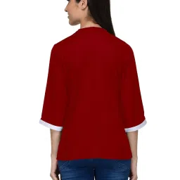 PATRORNA Maroon Regular Fit Shirt image 2