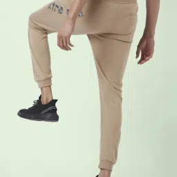 Ajile By Pantaloons Beige Cotton Slim Fit Printed Joggers image 2
