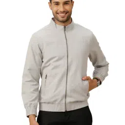 CAVALLO by Linen Club Grey Linen Regular Fit Jackets-image-8