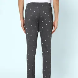 Ajile By Pantaloons Anthra Melange Cotton Slim Fit Printed Lounge Pants image 2