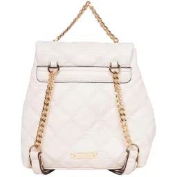 Aldo Aferaldan White Quilted Medium Backpack image 2