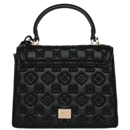 Aldo Essence Black Textured Medium Handbag image 2
