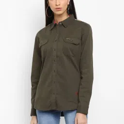 Royal Enfield Olive Cotton Shirt image 1