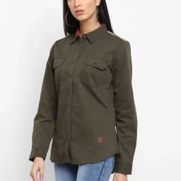 Royal Enfield Olive Cotton Shirt image 3