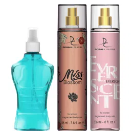 Dorall Collection Bluesafe, Miss Blossom & Eversent Body Mist - Pack of 3 image 1