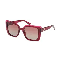 Guess GUS79085269TSG Pink UV Protected Square Sunglasses for Women-image-62