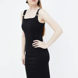 Code by Lifestyle Black Regular Fit Bodycon Dress image 1