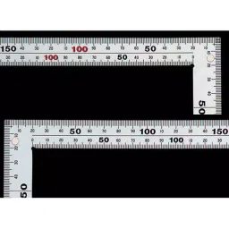 Shinwa Rules Thick & Wide Curved Scale with Magnet Silver 2 mm Thickness, 2008815 image 3