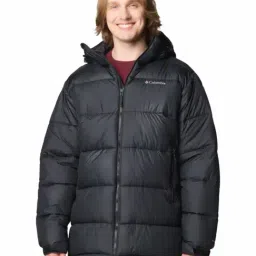 Columbia Black Regular Fit Hooded Jacket-image-50