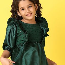 V-Mart Girls Puff Sleeve Satin Top-picture-36