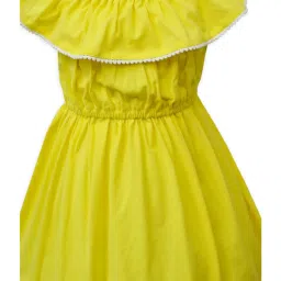 A.T.U.N. Lemon Yellow Solid Dress image 3