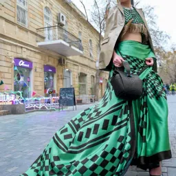 Saree Mall Green Printed Saree With Unstitched Blouse-image-31
