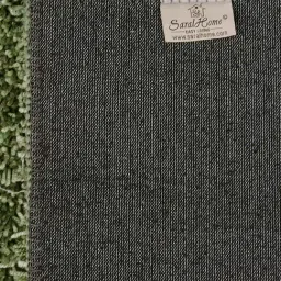 Saral Home Green Cotton Soft Shaggy Carpet - Set of 1 image 4