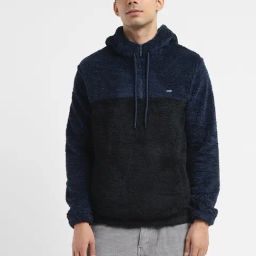 Levi's Blue Regular Fit Self Pattern Hooded Sweatshirt-picture-24