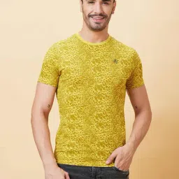 Being Human Dark Green Regular Fit Printed T-Shirt-image-47