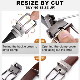 CONTACTS Men Leather Reversible Belt image 5