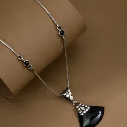 Fabindia Silver Long Pendant Necklace-picture-33