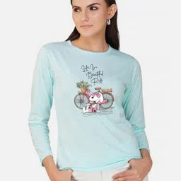 Metronaut Women Pack of 2 Bio Finish Graphic Printed Round Neck Cotton T-shirts image 5