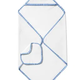 The Baby Atelier 100% Organic Checks Blue Hooded Towel-picture-39