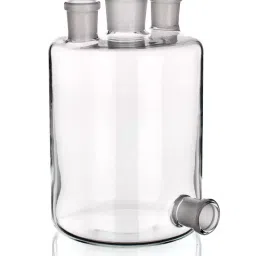 ABGIL ABG869 Borosilicate Glass Three Neck Woulf Gas Bottle and Outlet at Bottom Joint Size - B-40 Capacity - 3000ml-picture-10