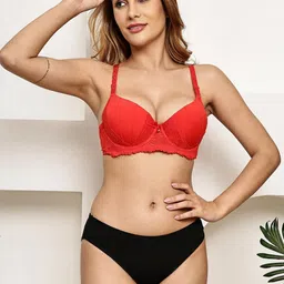 PrettyCat Lace Pushup Padded Underwire T-shirt Bra Panty Set-picture-26