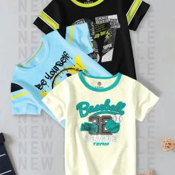 Codez Kids Multicolor Printed T-Shirt (Pack Of 3)-picture-11