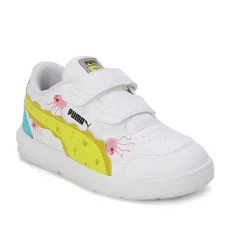 Puma Kids White & Yellow Casual Sneakers image 2