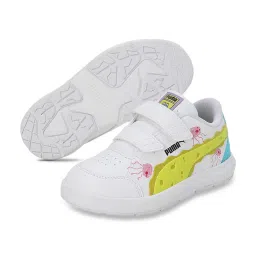 Puma Kids White & Yellow Casual Sneakers image 4