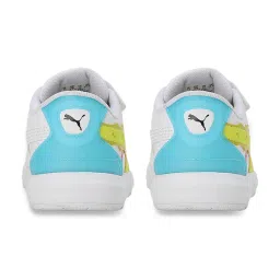 Puma Kids White & Yellow Casual Sneakers image 5