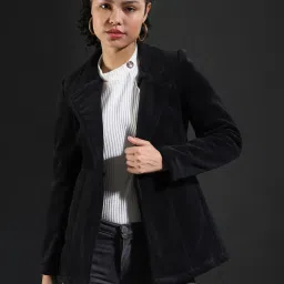 Campus Sutra Black Regular Fit Jacket image 1