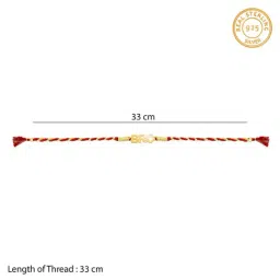 Giva 925 Silver Golden Perfect Bro Rakhi image 5