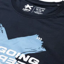 HRX by Hrithik Roshan Typography Print Indigo T-shirt image 5