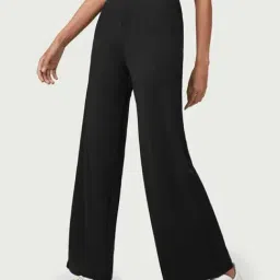 Broadstar Black Straight Fit High Rise Trousers-picture-18