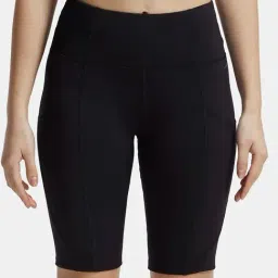 Jockey MW81 Women's Microfiber Elastane Slim Fit Active Wear Shorts with Side Pockets-image-0