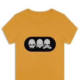 RCPL Bad Monkey Kids Mustard Yellow Alien Gandhis Slim Fit T-shirt image 4